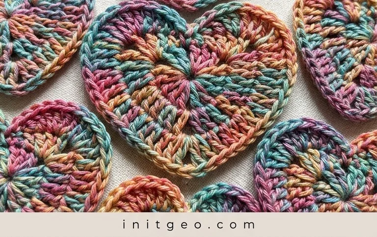 Pride Flag Hearts Crochet Free Pattern - Crochet & Knitting